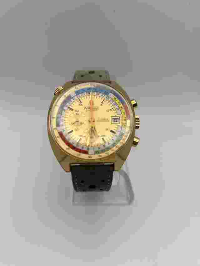 Vintage Wakmann Regatta Exotic Dial Chronograph Men's Day Date Watch