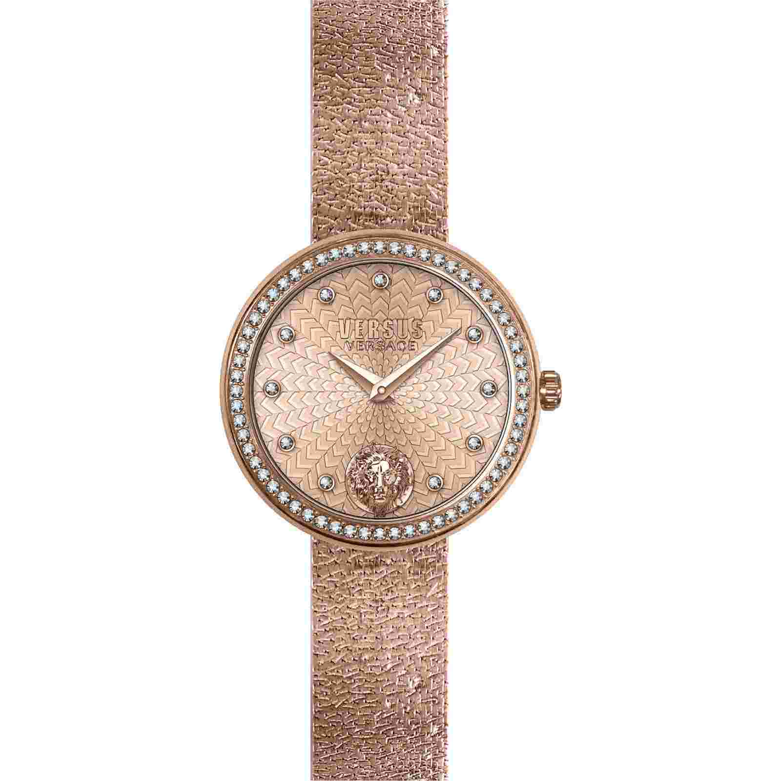 Womens Wristwatch VERSUS Versace LEA VSPEN1620 Steel Gold Rose Swarovski Mesh