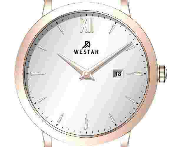 Westar Profile Leather Strap Silver Dial Quartz 50214PPN627 Men's Watch