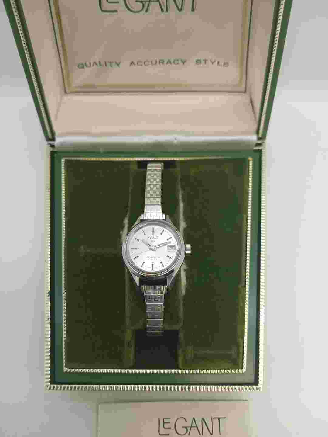Vintage Wristwatch Watch Legant & Dorset QS Ladies W/ Case And Book