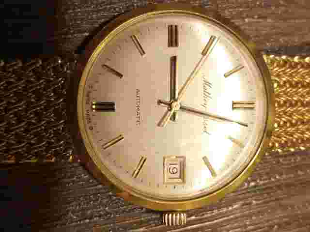 Men's Mathey Tissot 18k Solid Gold Automatic Watch Luxury ONE OF A KIND
