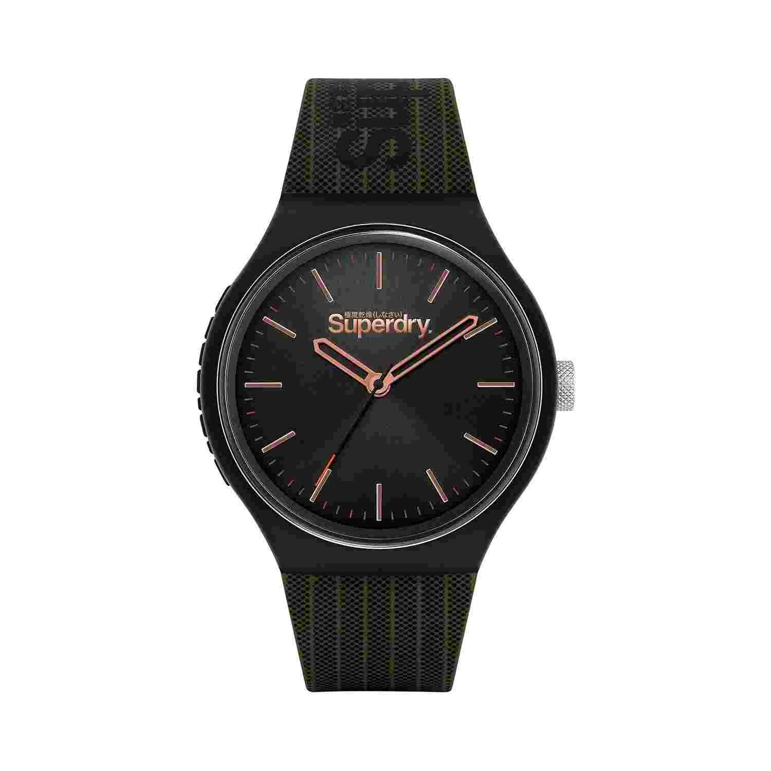 Superdry Urban XL Men's Rubber Strap Watch SYG293N