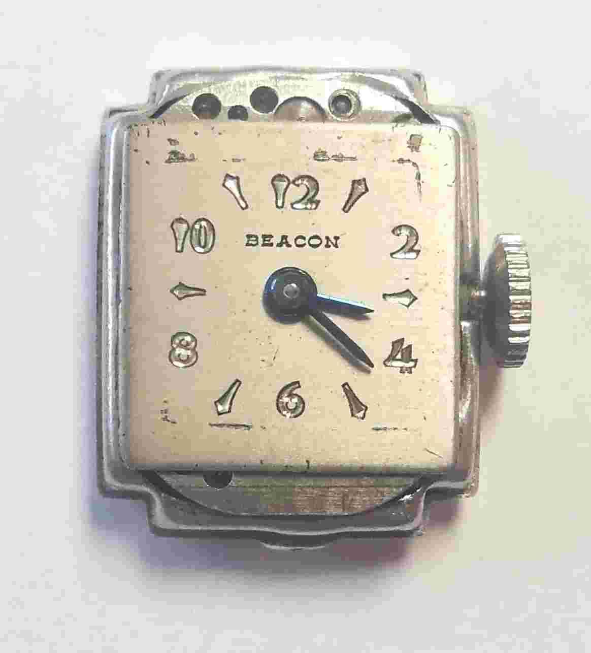 Nastrix Beacon Fabulous Solid Platinum 122 Diamond Studded 6.25" Wrist Watch 17J