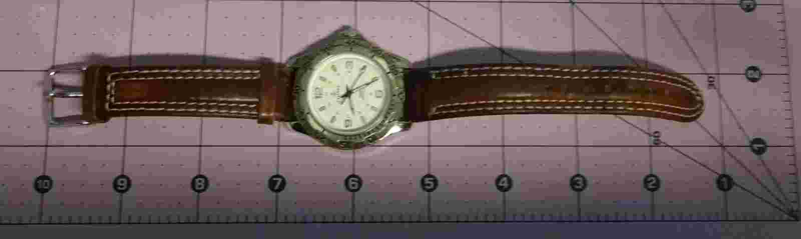 Calypso 50 Meter Water Resistent Swiss Wristwatch Leather Band Collection 2009