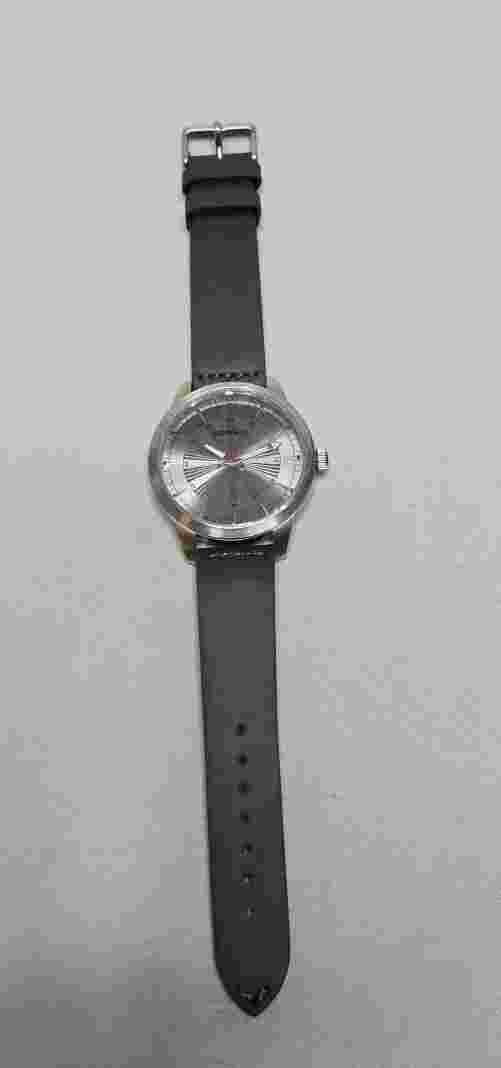 Breed Renegade Leather Band Watch - Men's Silver/Green New In Box