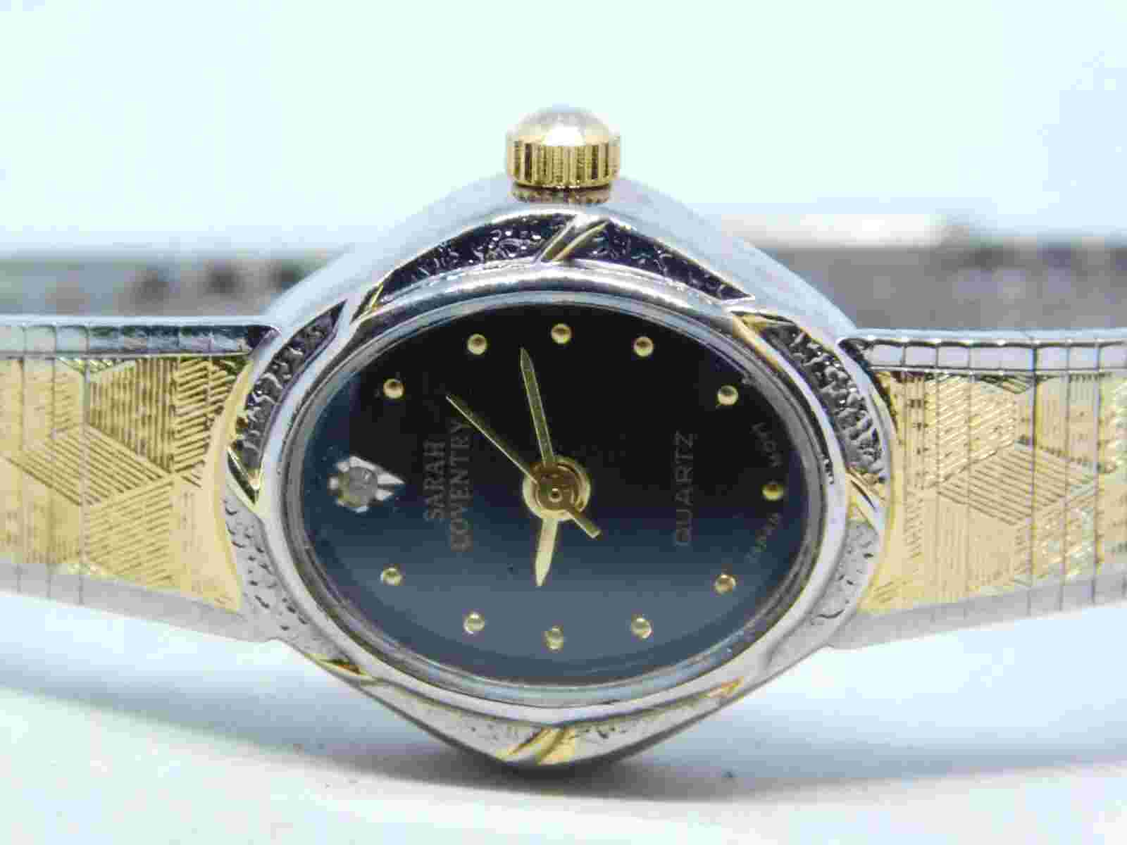 Sarah Coventry LS0240 Two Tone Quartz Analog Women's Watch New Battery