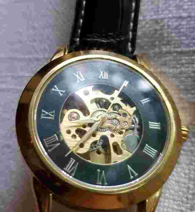 Used Shenhua 9262 automatic skeleton analog watch men