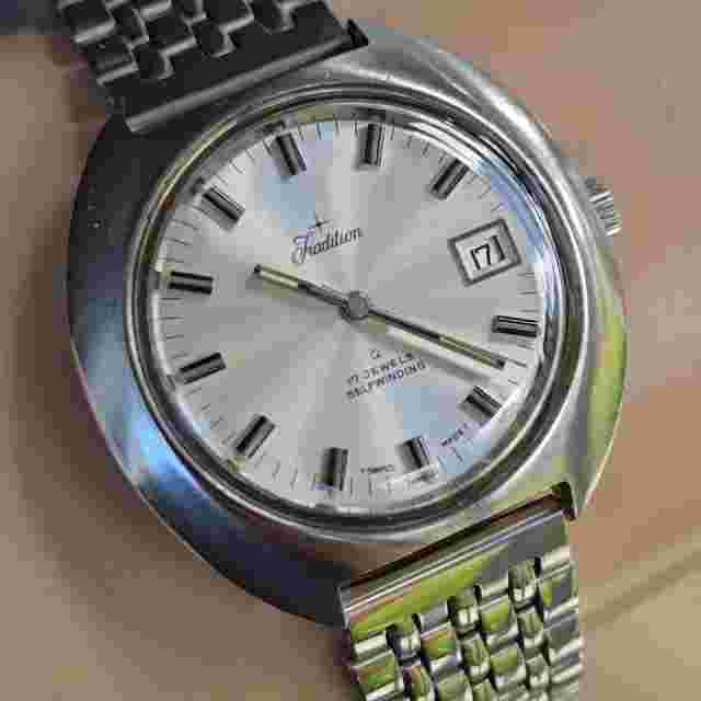 Vintage SEARS ROEBUCK Tradition men's automatic watch AS 2063 swiss made 1970s