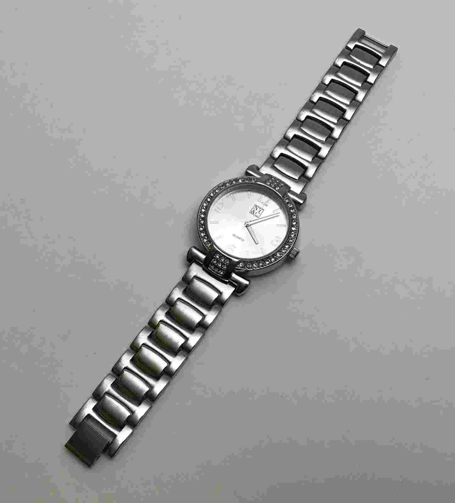 NY&C Silver Tone Rhinestone Women's Watch