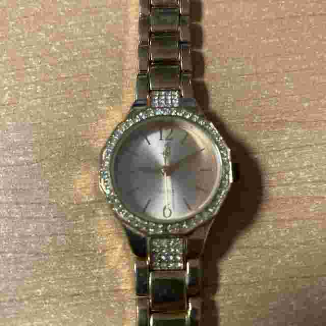 JS Ladies Fashion Quartz Watch Gold Tone Artificial Diamond Square