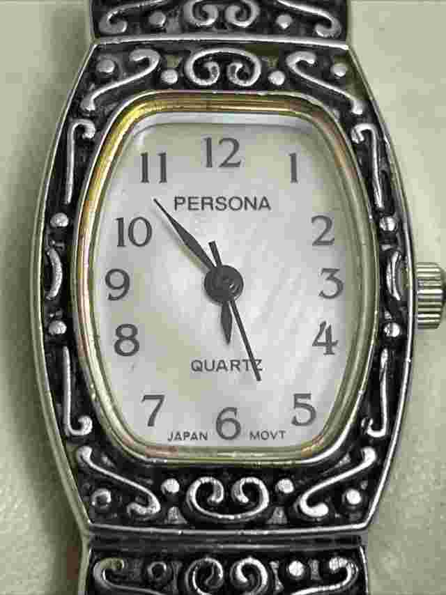 NEW Persona Mother of Pearl Silver Women's Quartz Watch New Battery