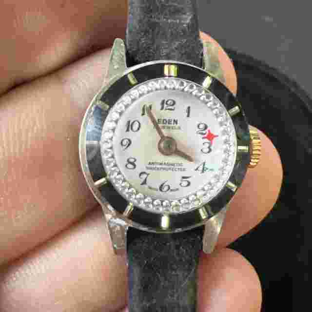 VTG Eden Ring Watch ANTIMAGNETIC SHOCKPROTECTED 17j Hand Wind (Runs Read)
