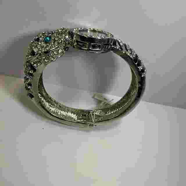 Figaro Couture✨ Bengal Tiger Rhinestone Hinged Watch✨Bling✨Nice!