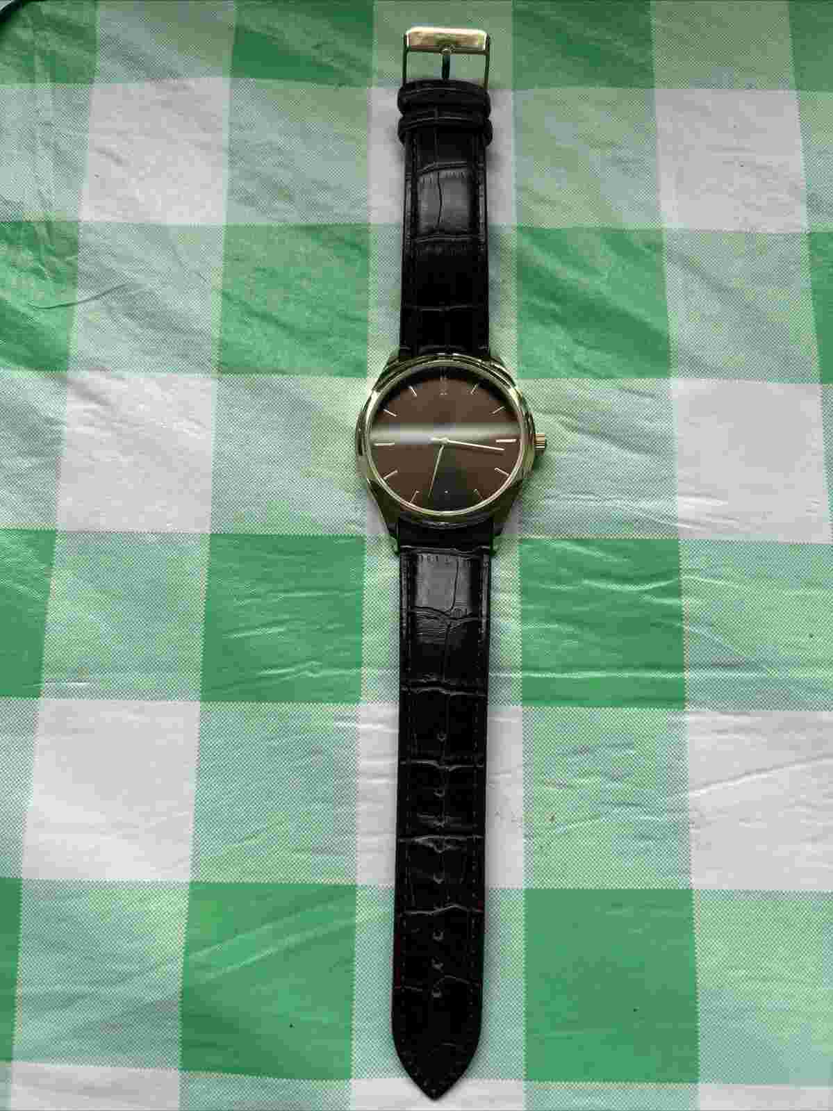 FMD Gold Tone Brown Dial Men’s Quartz Watch