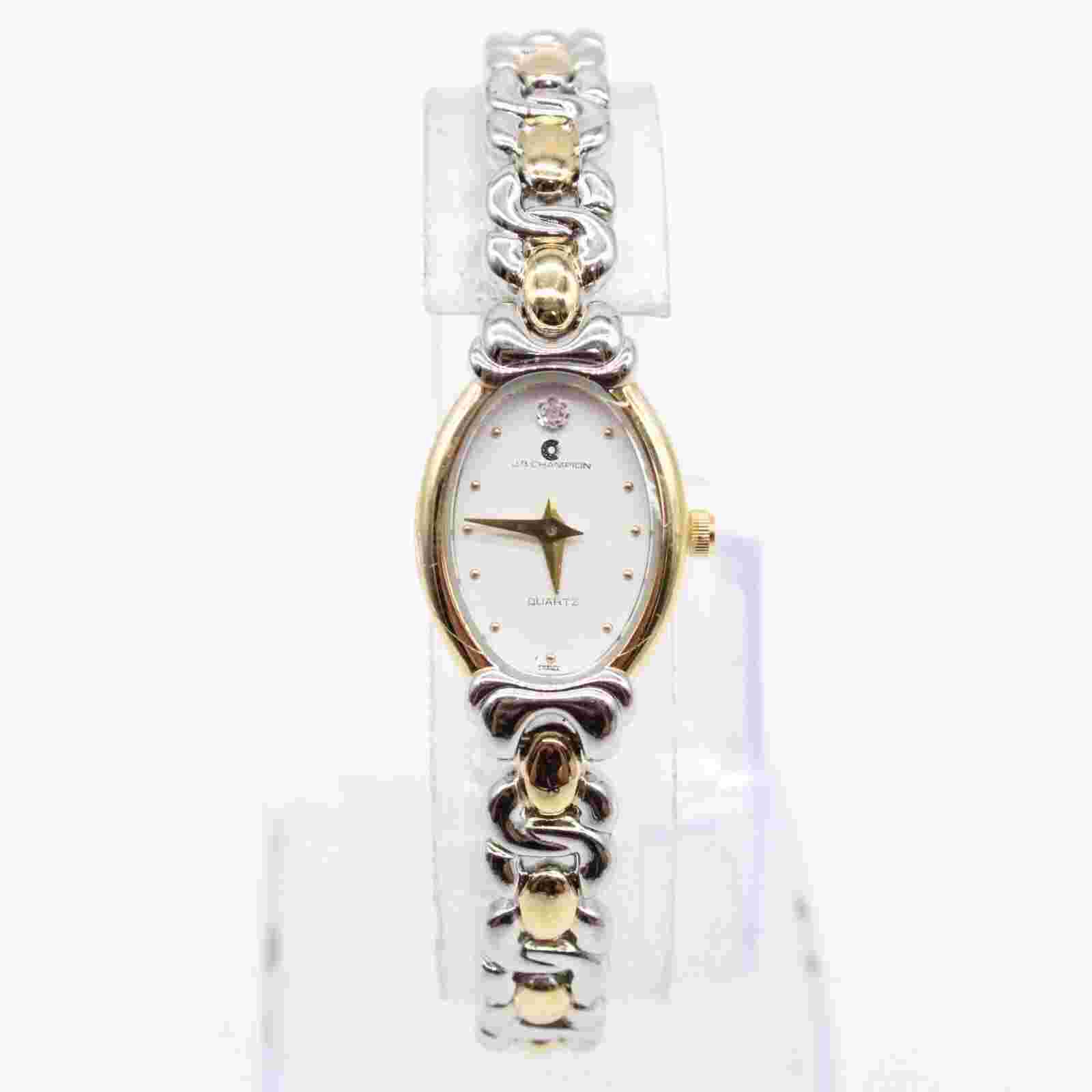 J.B Champion Watch Multi-Tone Stainless Steel Classic White Dial Bracelet