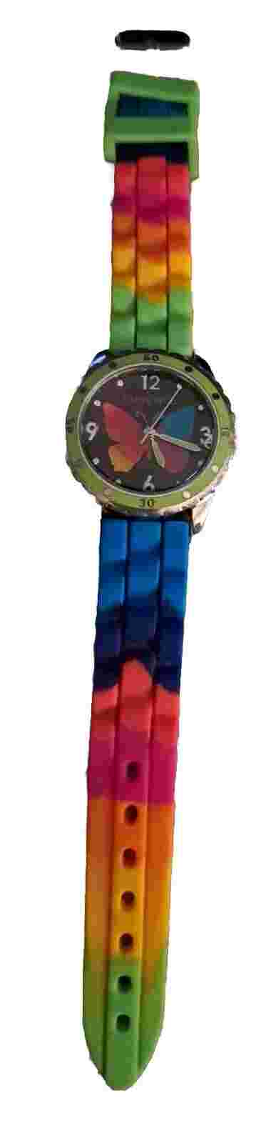 Limited Too 8.5" Rainbow Butterfly Watch New Battery