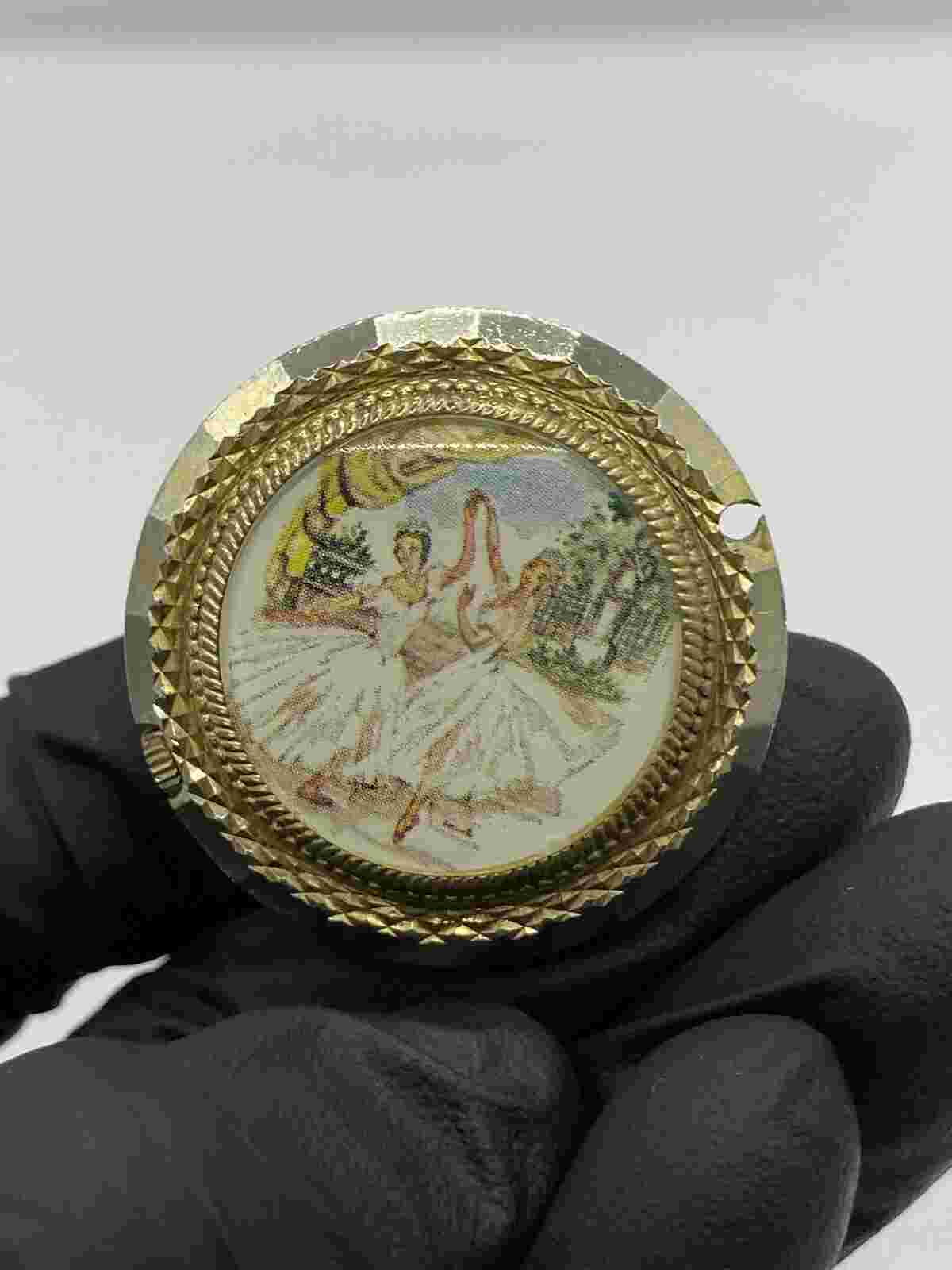Vintage Nelson 17 Jewels Swiss Gold Tone Pendant Watch Untested For Repair 36mm