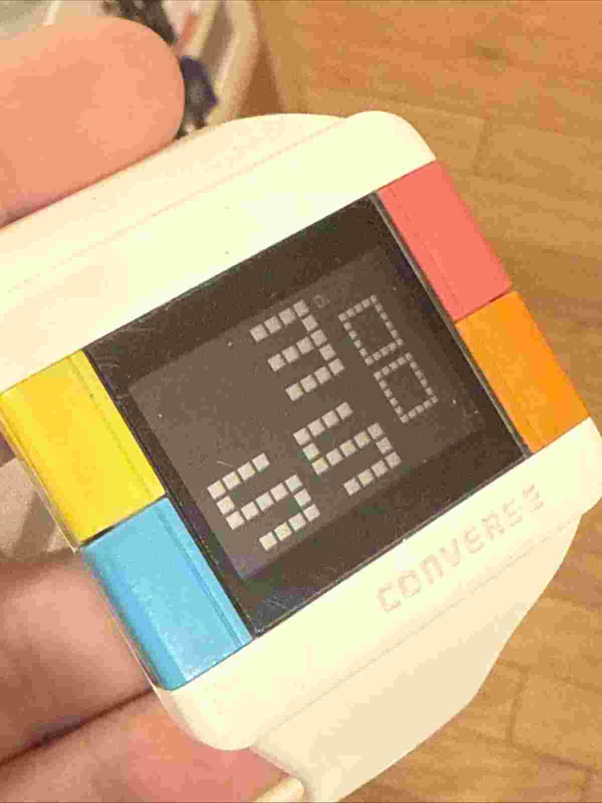 Converse VR014 H11 High Score Digital Watch Large size white band battery