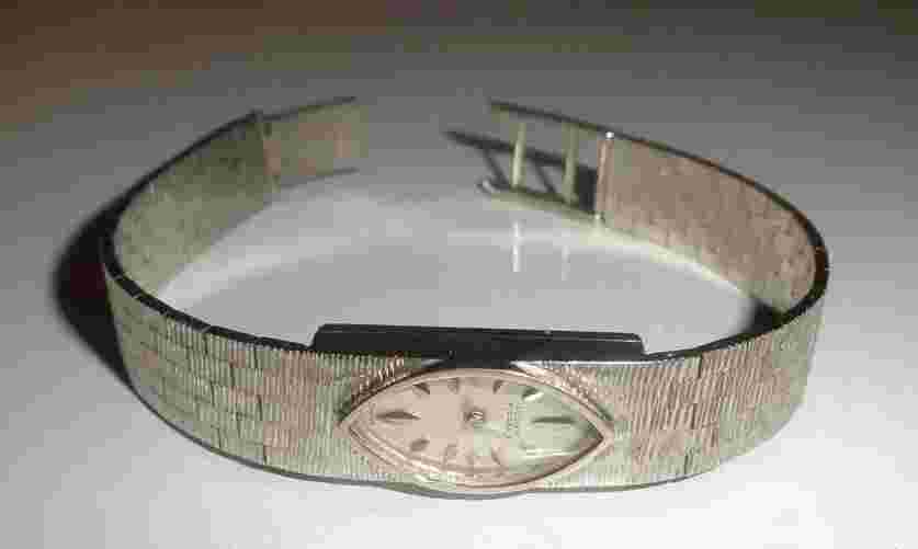 VINTAGE WOMENS 14K WHITE GOLD LUCIEN PICCARD SWISS WATCH 30.8 GR WRISTWATCH RUNS