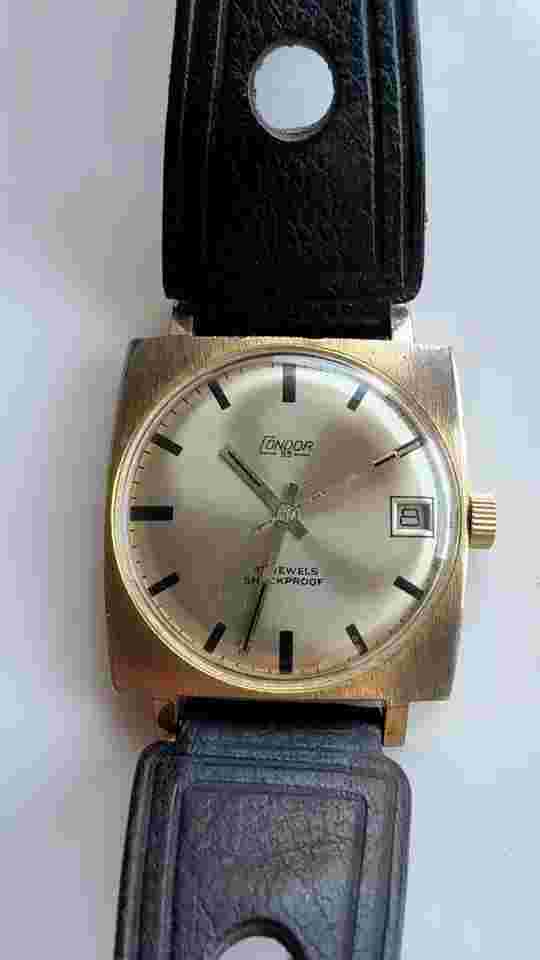 Vintage Condor 95 Mens Gold Plated Wristwatch