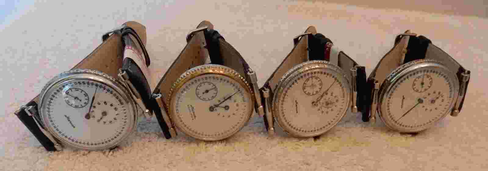 LOT of 4 (four) Vintage Russian Marriage Watches Converted from Pocket Watches.