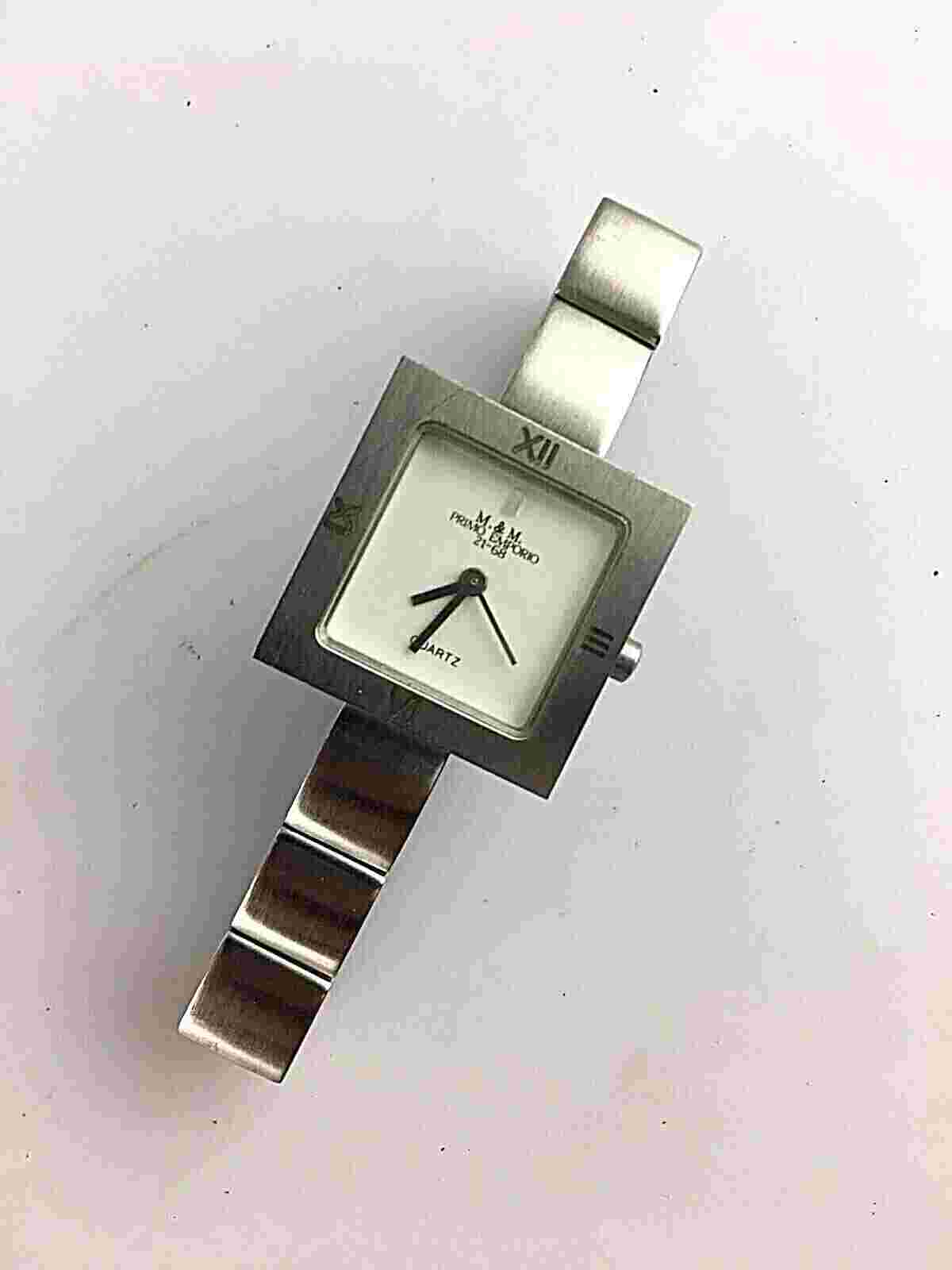 M.&.M. Primo Emporio 21-68 Quartz Women's Square Watch 25 Mm Steel Deplo