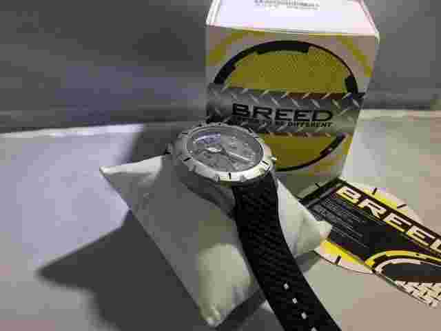 BREED Sergeant Grey Dial Black Silicone Strap Men's Watch Item No. 3602