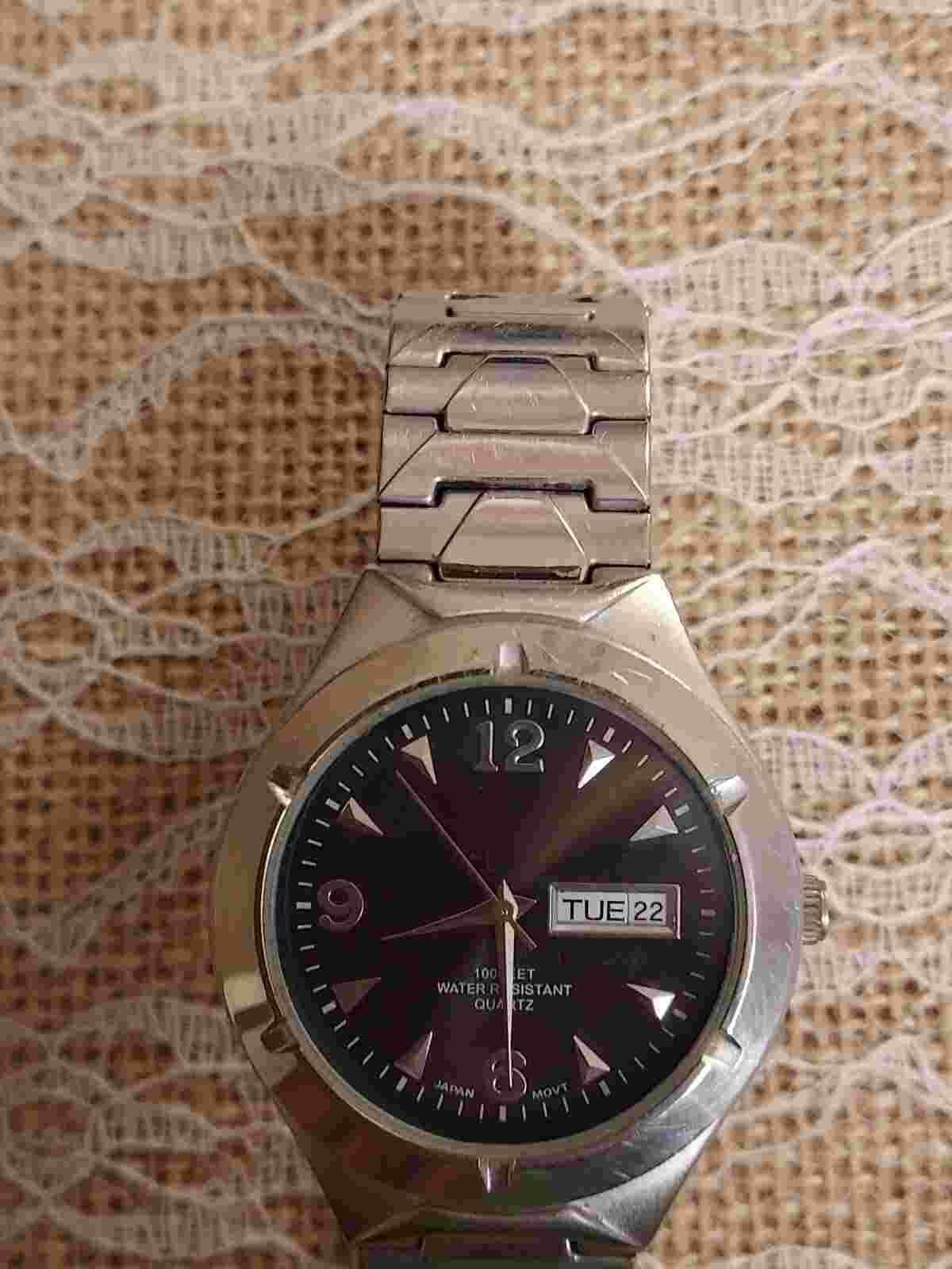 Puritan PUR60557W Watch Stainless Steel Water Resistant 100f