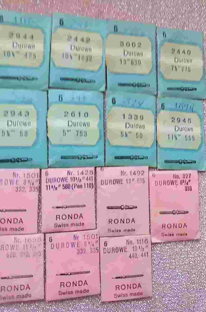 DUROWE lot 90 winding stem RONDA /  DCN: 318, 332, 335, 635, 580, 600, 15 packs.