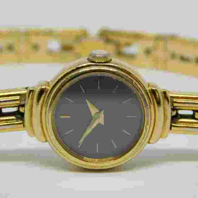 Vintage LASSALE Gold Tone Quartz Analog Women's Watch Sz. 7" New Battery