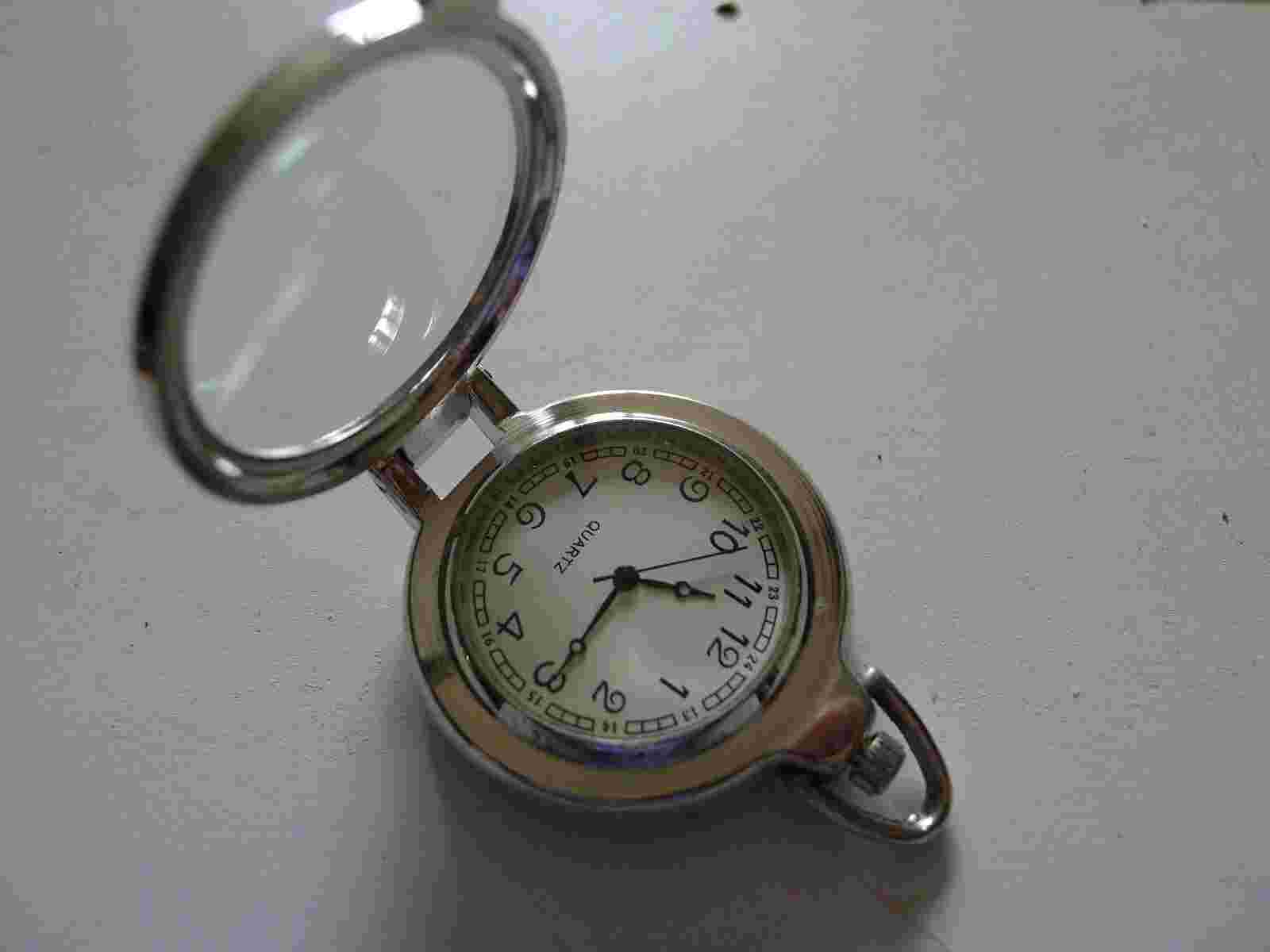 NEW..Double Glassed Open Fronted  Qtz Pocket Watch...GWC.