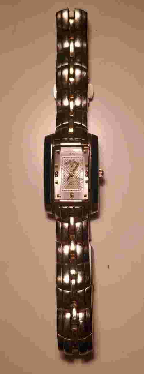 Callaway Women's Watch Rectangle 20mm Width Silver/Gold Tone Metal Band