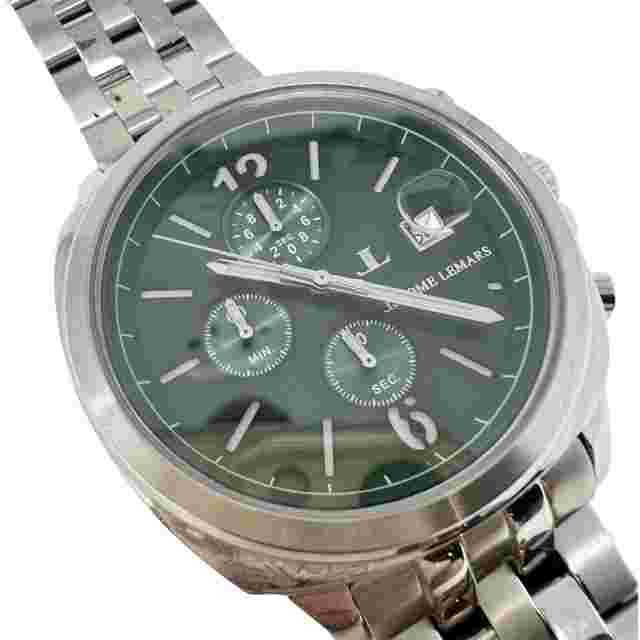 Jerome LeMars JL5557B Green Dial Stainless Steel Wristwatch