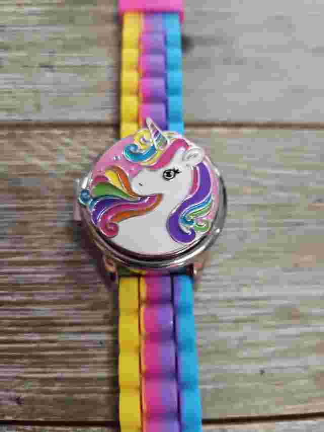 Girls Limited Too Rainbow Unicorn Watch Silicon Band