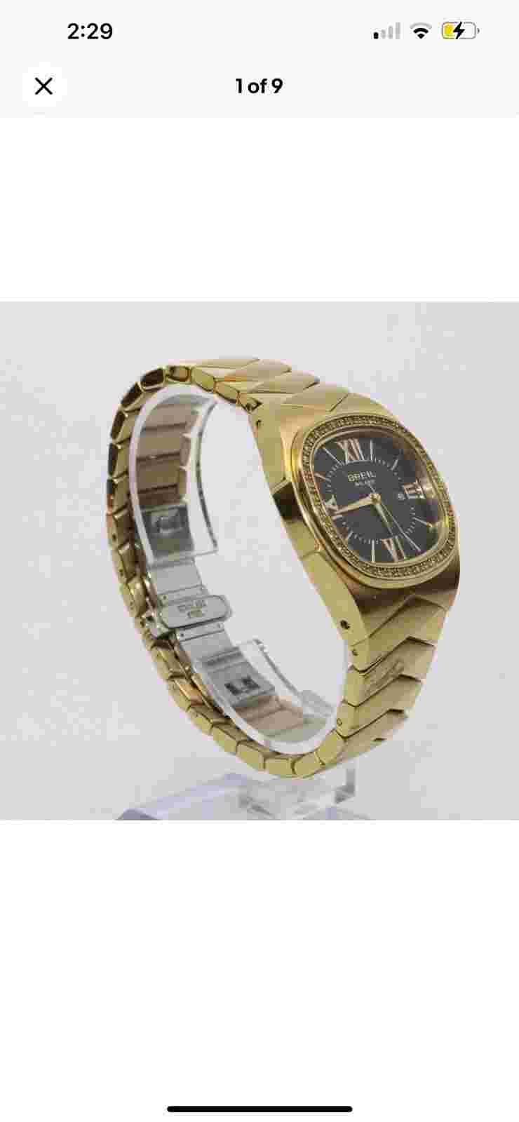 Breil Ladies Eros Gold Plated Bracelet CHR Stones 100m Watch