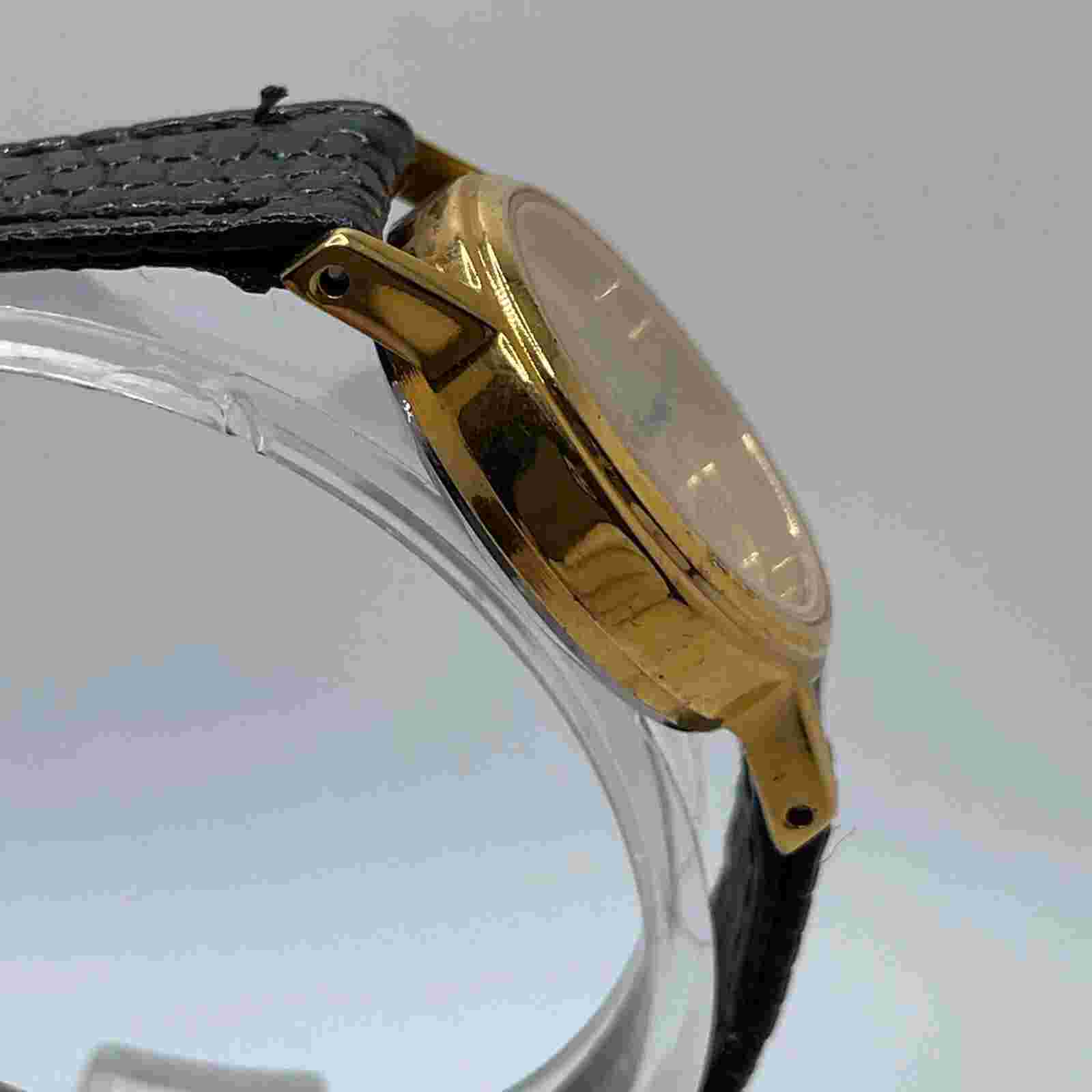 Kodak Olympic Sponsor Watch 23mm Gold Tone Case Leather Band Quartz Analog
