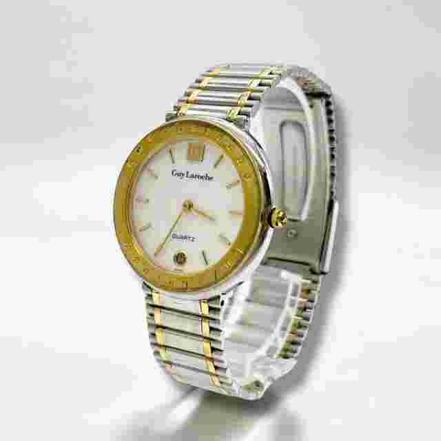 Battery Giraroche Watch Date 3 Hands Running Guy Laroche Qz Analog Round Combina