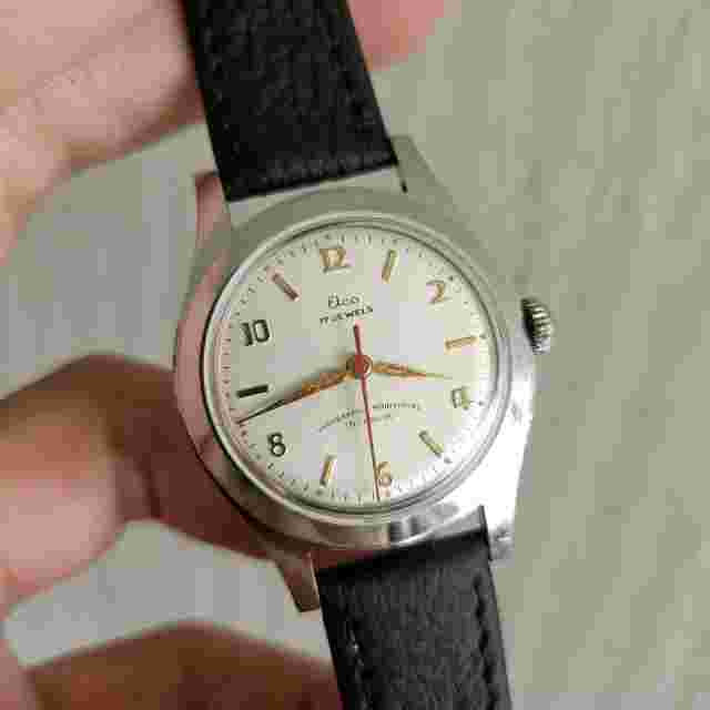 Vintage ELCO Men's manual winding watch swiss AS 1686 17Jewels 1960s