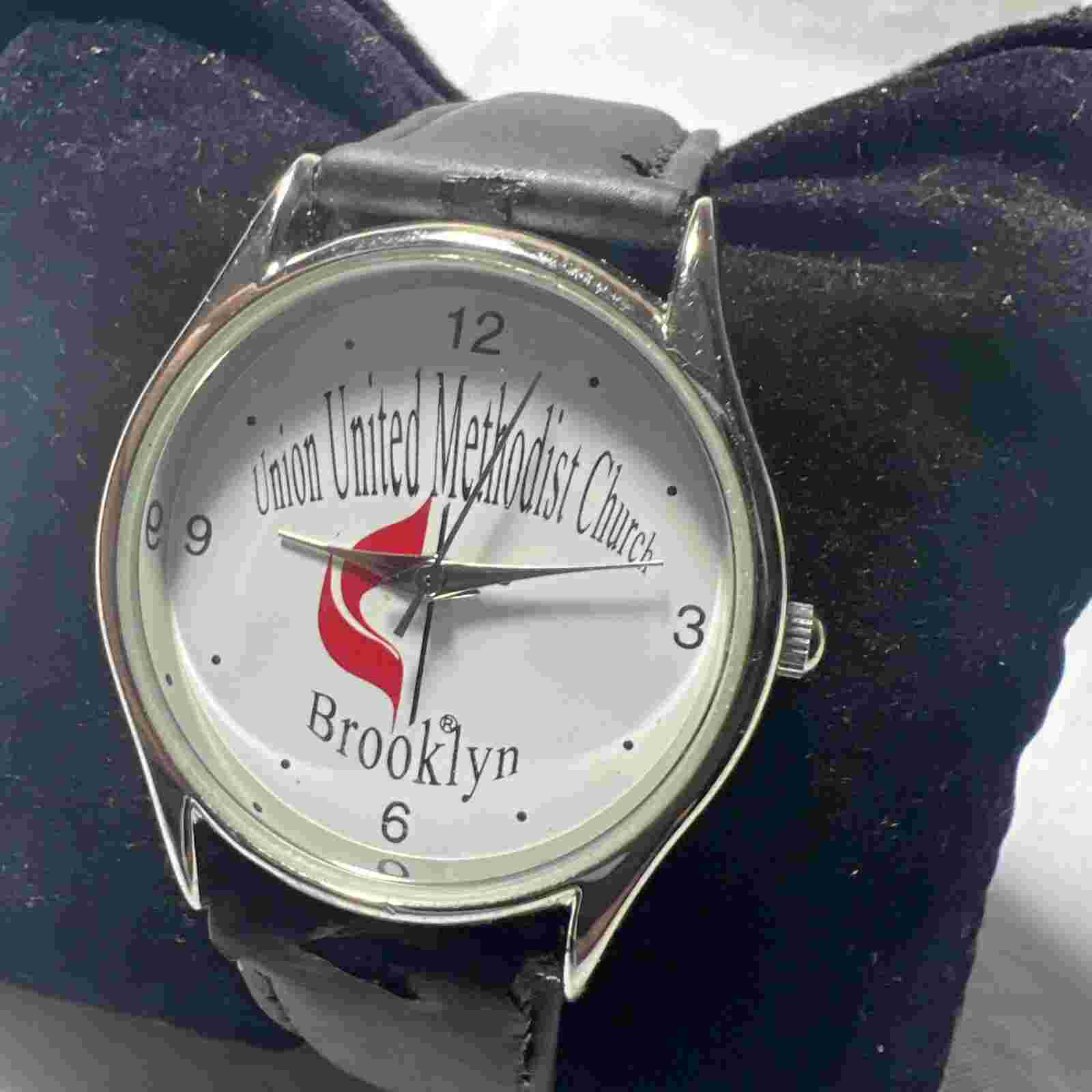 Union United Methodist Church Brooklyn Watch In Unisex White Face,￼ 33 mm