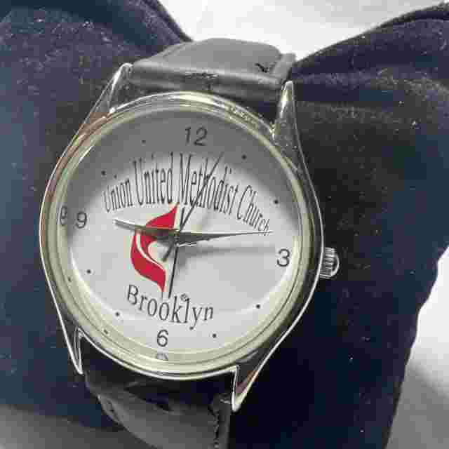 Union United Methodist Church Brooklyn Watch In Unisex White Face,￼ 33 mm