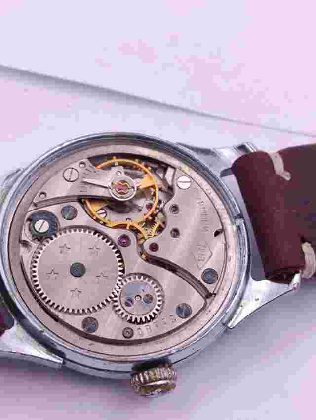 Vintage Watch Mayak Raketa Tropical Guilloche Dial 2603 Soviet USSR Men Leather