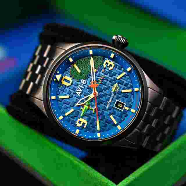 AVI-8 Capcom 1942 Flyboy Automatic Watch 1 of 325 ever made GUNMETAL ACE
