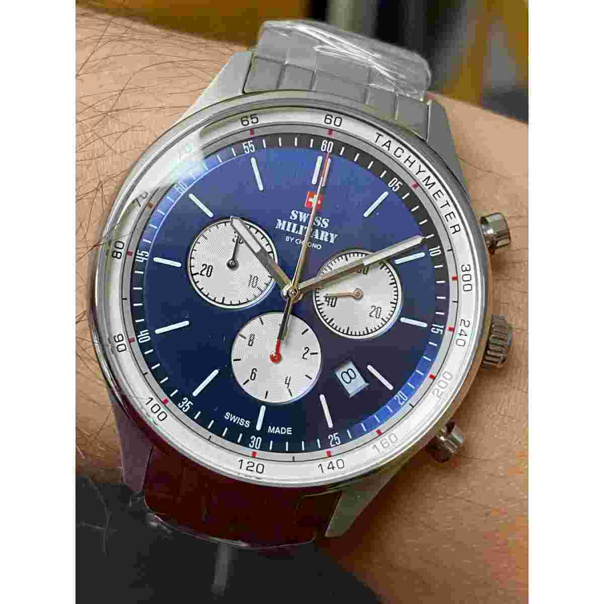 SWISS MILITARY SM34081.03 Swiss Made Chronograph Blue Dial Men's Watch