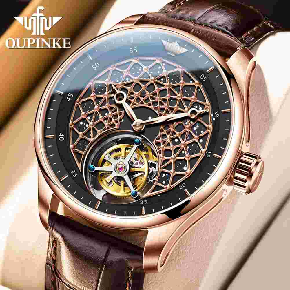 Men's Watches Automatic Watch for Man Tourbillon Mechanical Movement Waterproof