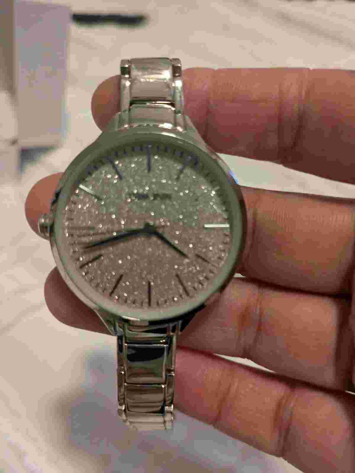 Nine West Women's Quartz Watch Glitter Dial 36mm Case NW/2337- New Battery