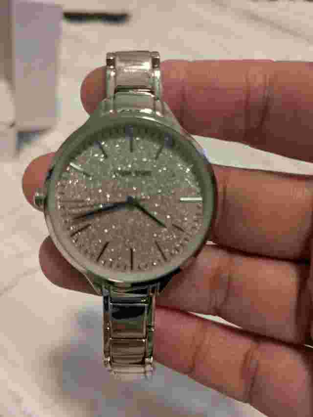 Nine West Women's Quartz Watch Glitter Dial 36mm Case NW/2337- New Battery