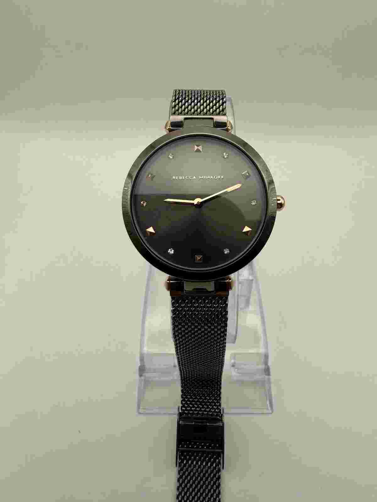 Rebecca Minkoff Women’s New Watch Metal Gray Beautiful (New Battery) Mesh Band
