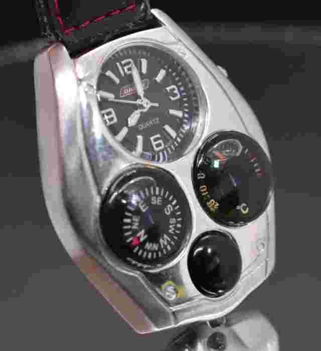 Vtg GENUINE DICKIES Compass Carabiner Light Watch Clip Pocket NEW BATTERIES