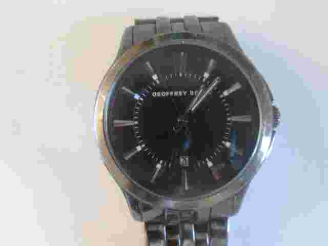 GEOFFREY BEENE MEN'S WATCH GB8069GU ALL BLACK NEW BATTERY