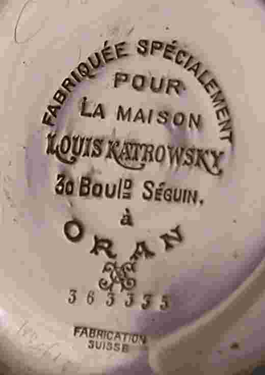 Precision 120-Years-Old Por La Maison Louis Katrowsky in Algeria Pocket Watch A+